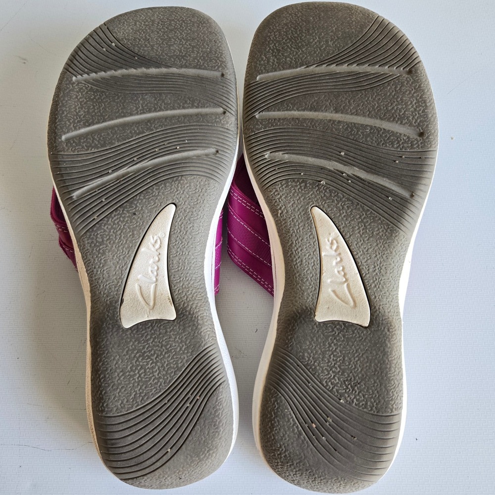 Clarks Brinkley Jazz Womens 9 Pink Adjustable Comfort Flip Flop Sandals 26133684 - Picture 9 of 9